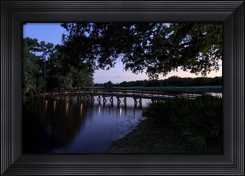 Framed Sunset Over Golf Course in Sarasota, Florida Print