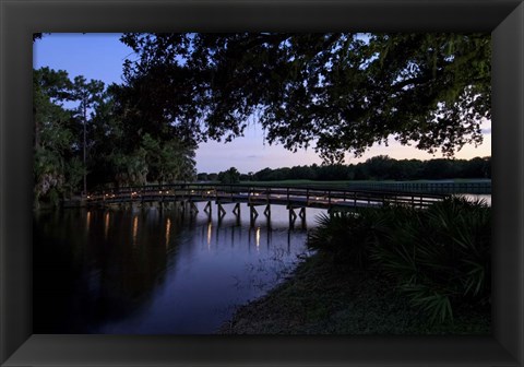 Framed Sunset Over Golf Course in Sarasota, Florida Print