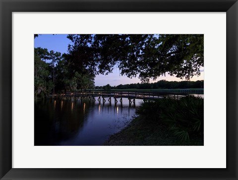 Framed Sunset Over Golf Course in Sarasota, Florida Print