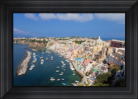 Framed Marina Corricella, Bay of Naples, Italy Print