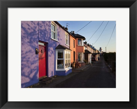 Framed Roche&#39;s Point Village and Lighthouse, County Cork, Ireland Print