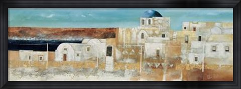Framed Veduta di Thira Print