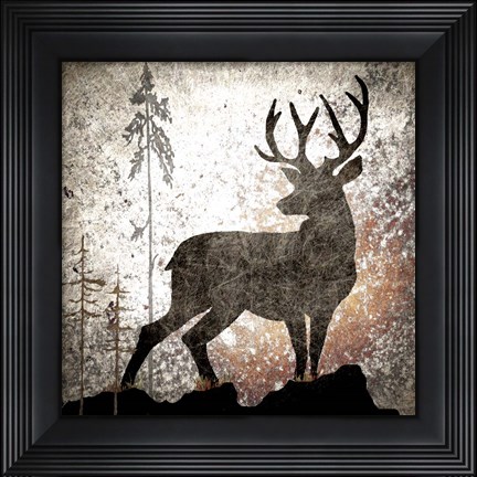 Framed Calling Deer Print