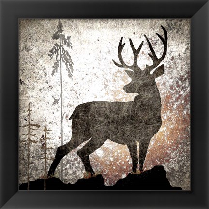 Framed Calling Deer Print