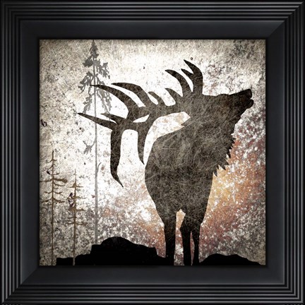 Framed Calling Elk Print