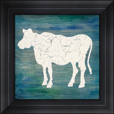 Framed Farm Cow Print