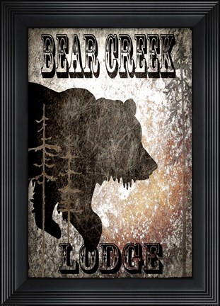 Framed Lodge Bear Creek Lodge Print
