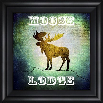 Framed Lodge Moose Lodge Print