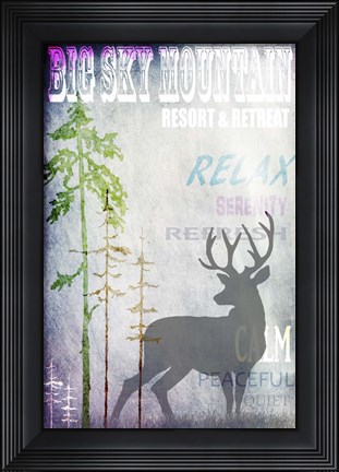 Framed Big Sky Mountain Print