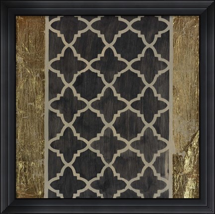 Framed Black N' Gold I Print