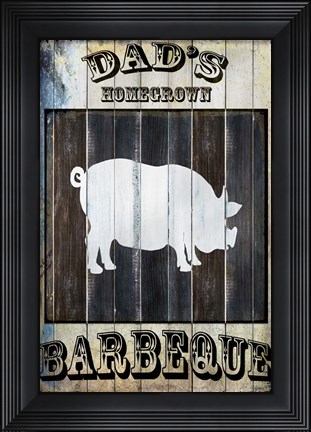 Framed Dads BBQ 2 Print
