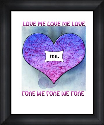 Framed Love Me Print