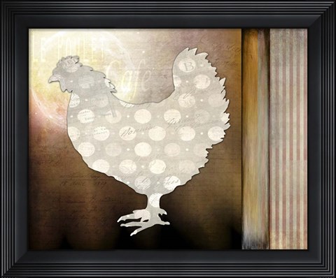 Framed Morning Chicken 1 Print