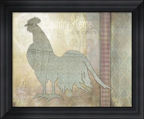 Framed Morning Chicken 3 Print
