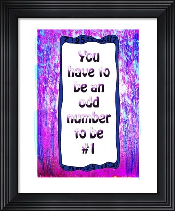 Framed Number 1 Print