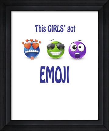 Framed This Girls Got Emoji Print