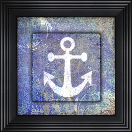 Framed Beach House Anchor Print