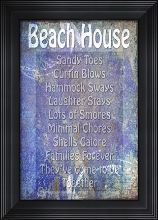 Framed Beach House Print