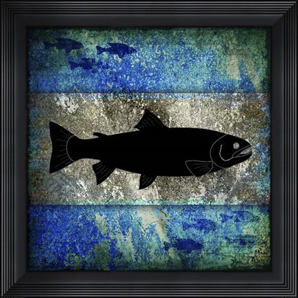 Framed Fishing Rules Trout Print