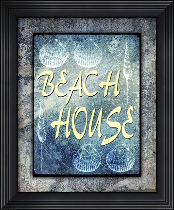 Framed Hello Beach House Print