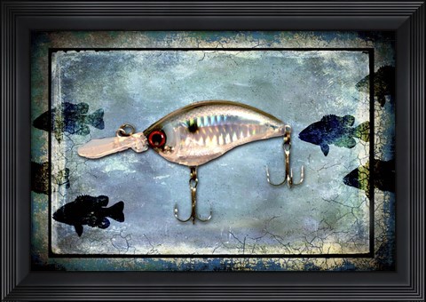 Framed Fishing - Big Mouth Lure Print