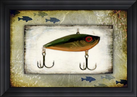 Framed Fishing - Bait Lure Print