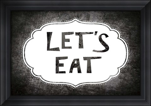 Framed Breakfast Served - Lets Eat Print