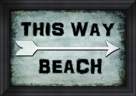 Framed Choose Path - This Way Beach Print