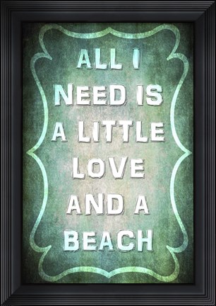 Framed Good Times - Love Beach Print