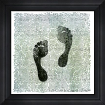 Framed Life Is Better At The Lake Foot Print Print