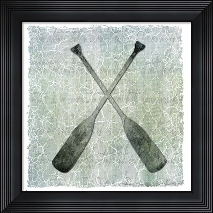 Framed Life Is Better At The Lake Oars 2 Print