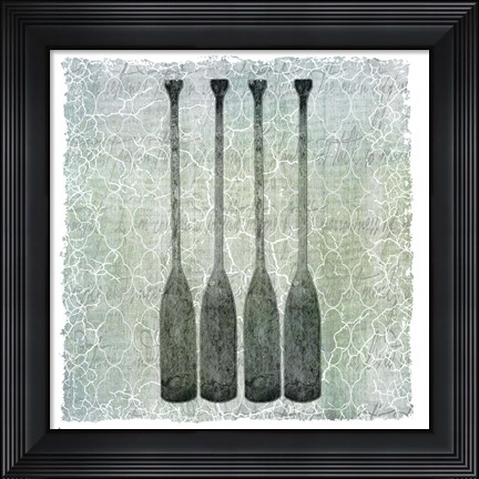 Framed Life Is Better At The Lake Oars Print