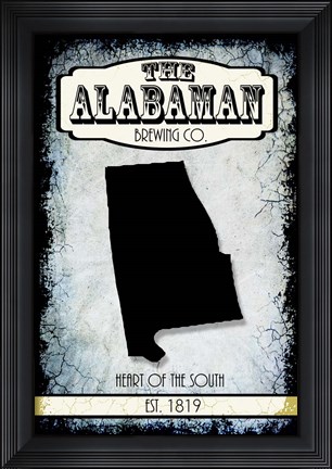 Framed States Brewing Co - Alabama Print