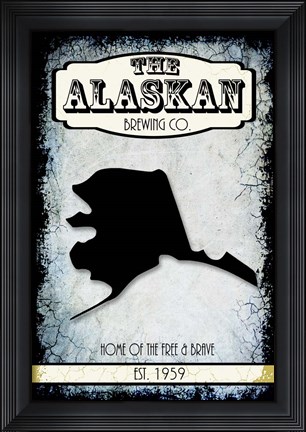 Framed States Brewing Co - Alaska Print