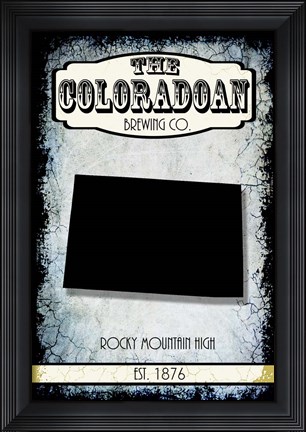 Framed States Brewing Co - Colorado Print