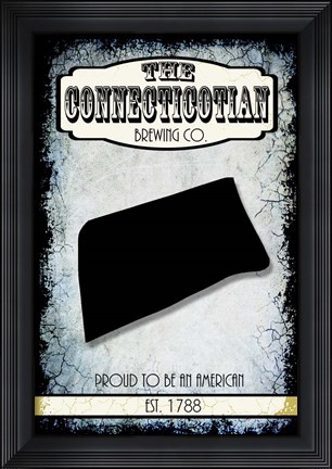 Framed States Brewing Co - Connecticut Print