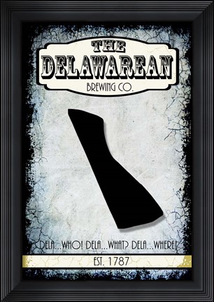 Framed States Brewing Co - Delaware Print
