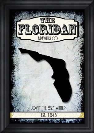 Framed States Brewing Co - Flordia Print