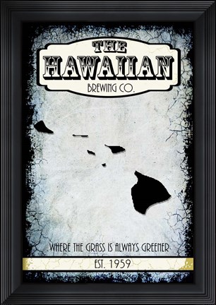 Framed States Brewing Co - Hawaii Print