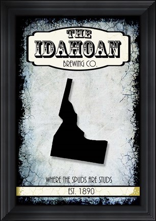 Framed States Brewing Co - Idaho Print