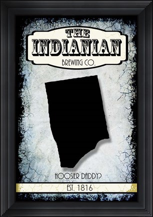 Framed States Brewing Co - Indiania Print