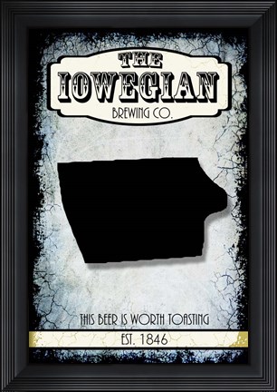 Framed States Brewing Co - Iowa Print