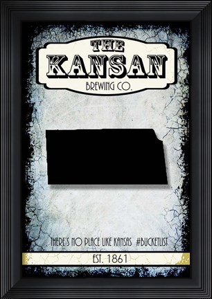 Framed States Brewing Co - Kansas Print