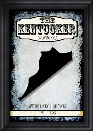 Framed States Brewing Co - Kentucky Print