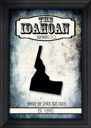 Framed States Brewing Co - layers Print