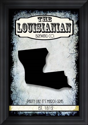 Framed States Brewing Co - Louisiana Print