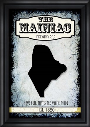 Framed States Brewing Co - Maine Print