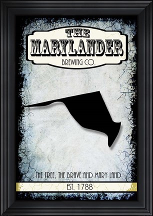 Framed States Brewing Co - Maryland Print