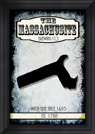 Framed States Brewing Co - Massachusette Print