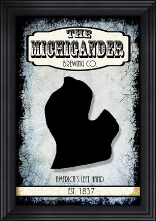 Framed States Brewing Co - Michigan Print